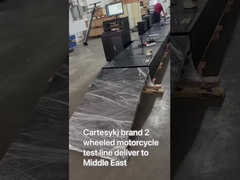 2 wheeled motorcycle test line  roller brake tester speedometer wheel alignment  wheel clamp