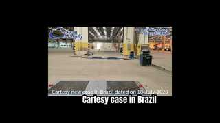 Cartesy new case in Brazil with side slip tester roller brake tester speedometer tester