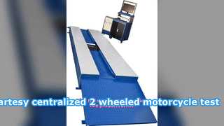 Cartesy centralized 2 wheeled motorcycle test line video