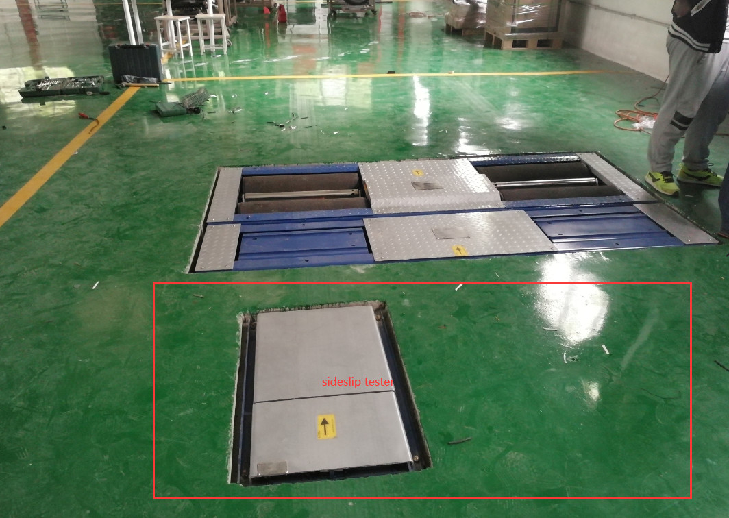 CTGT-3-4 Roller 4-in-1 vehicle test line Roller brake tester with axle load Single plate sideslip tester Suspension test