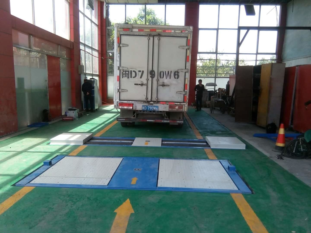 Cartesykj 10T Secondary vehicle maintenance and testing lane Roller brake tester with axle load side slip tester