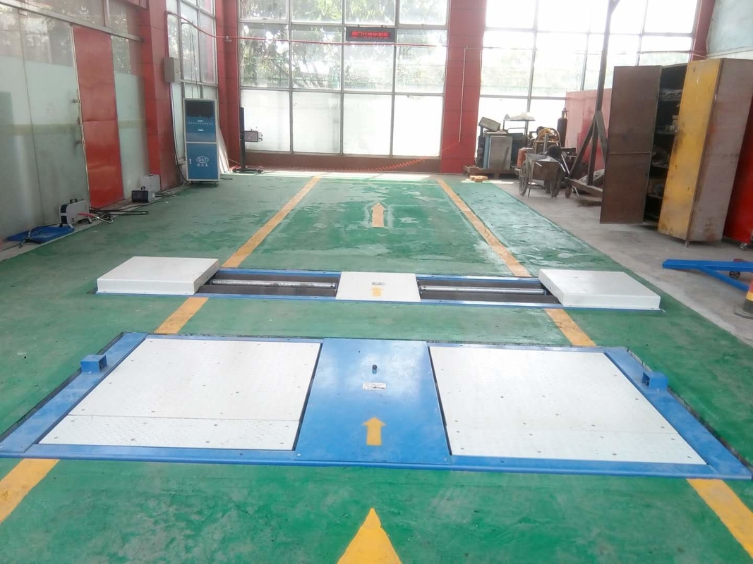 Cartesykj 10T Secondary vehicle maintenance and testing lane Roller brake tester with axle load side slip tester
