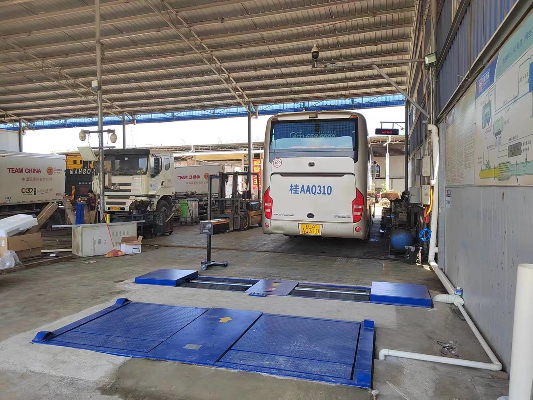 Cartesykj 10T Secondary vehicle maintenance and testing lane Roller brake tester with axle load side slip tester