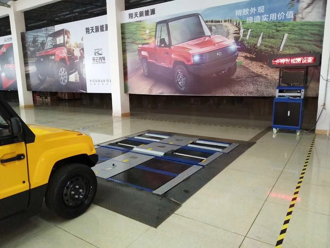 CTGT3-4C Roller 4-in-1 vehicle test line Roller brake tester with axle load double plate sideslip tester Suspension test