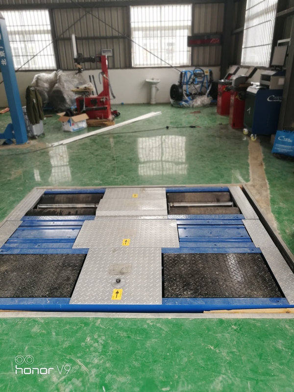 CTGT3-4C Roller 4-in-1 vehicle test line Roller brake tester with axle load double plate sideslip tester Suspension test