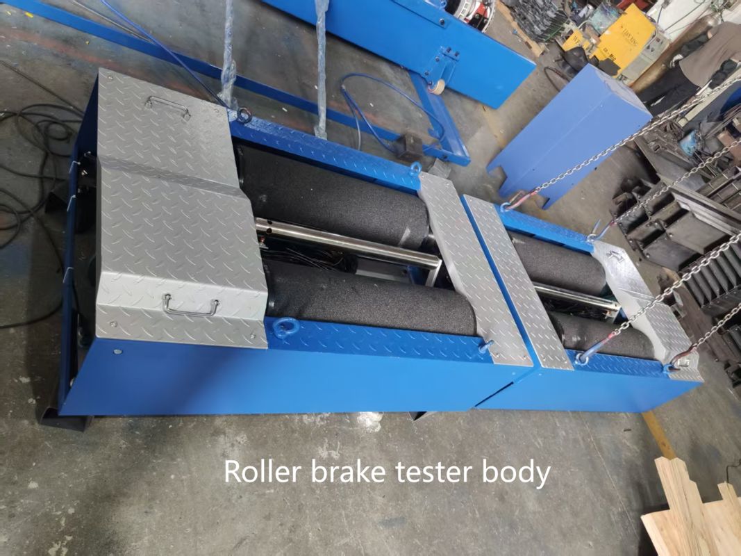 Cartesykj Vehicle Inspection Equipment Roller Brake Tester  4T  Roller Brake Opposite Force Tester With Axle Load Brake  Testing