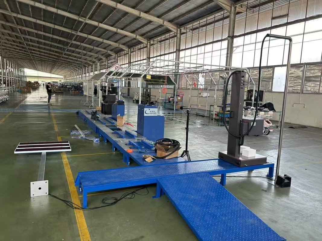 2-wheeled Motorcycles Centralized Testing Line Include Brake Force Axle Load Speedometer Clamping Wheel Alignment Headlight Tester Noise Meter