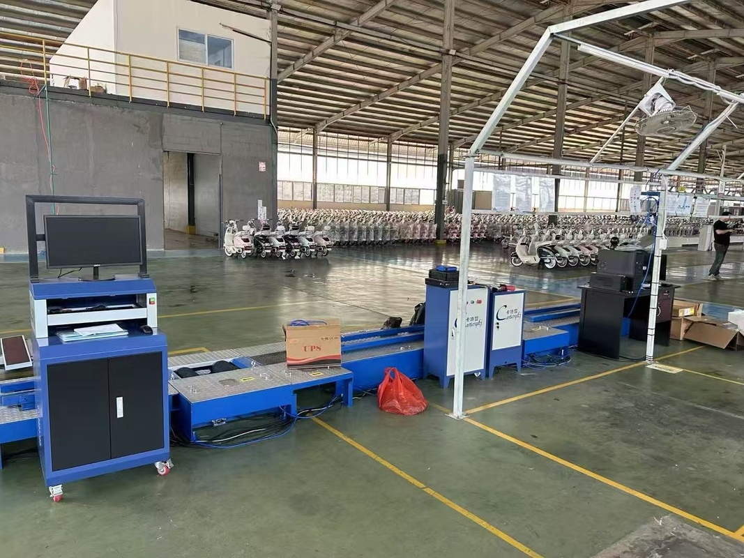 2-wheeled Motorcycles Centralized Testing Line Include Brake Force Axle Load Speedometer Clamping Wheel Alignment Headlight Tester Noise Meter