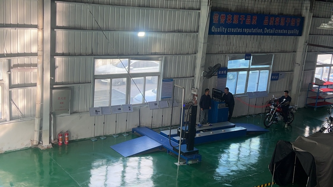 Cartesykj 2 wheeled motorcycle centralized testing bench motorcycle test line vehicle inspection equipments  750KG capacity