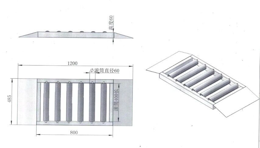 Vehicle Inspection Equipment Portable Free Roller For 4WD Vehicles manually placed  work for brake tester speedometer tester