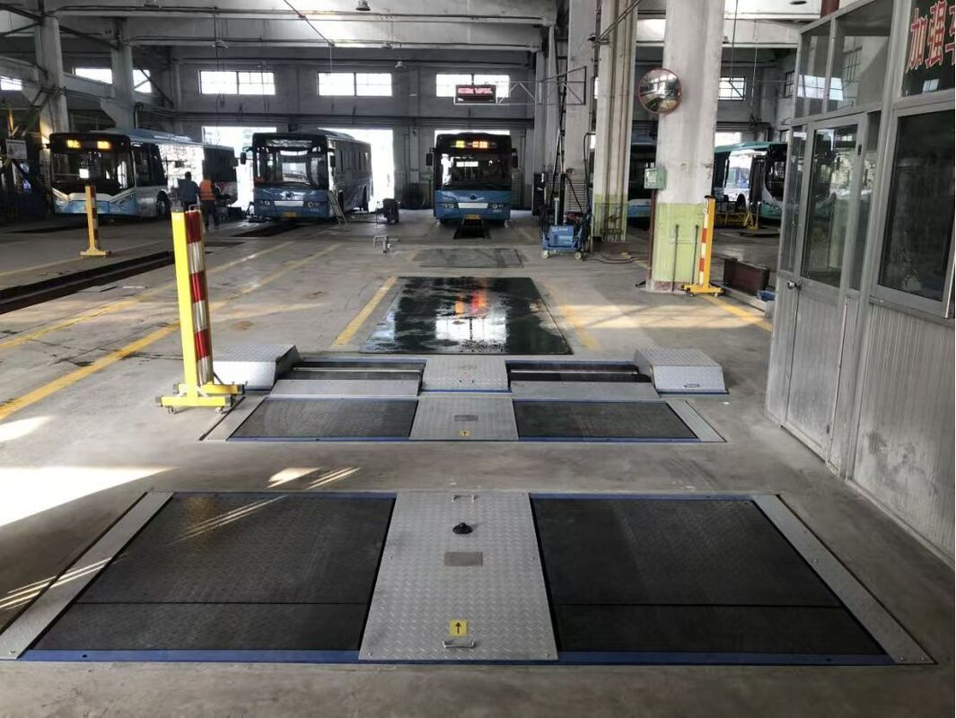 Cartesy truck test lane for repair shop Automobile Roller Brake Tester Forces With Axle Load dual plates side slip tester  10T 15T 18T capacity