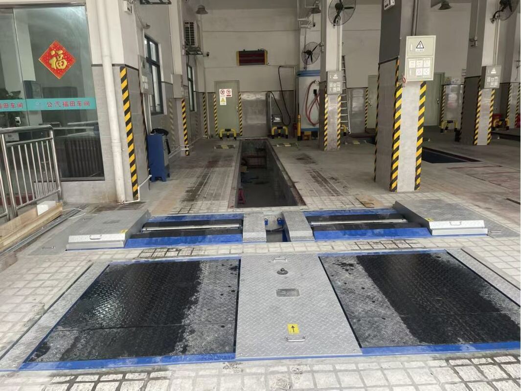 Cartesy truck test lane for repair shop Automobile Roller Brake Tester Forces With Axle Load dual plates side slip tester  10T 15T 18T capacity