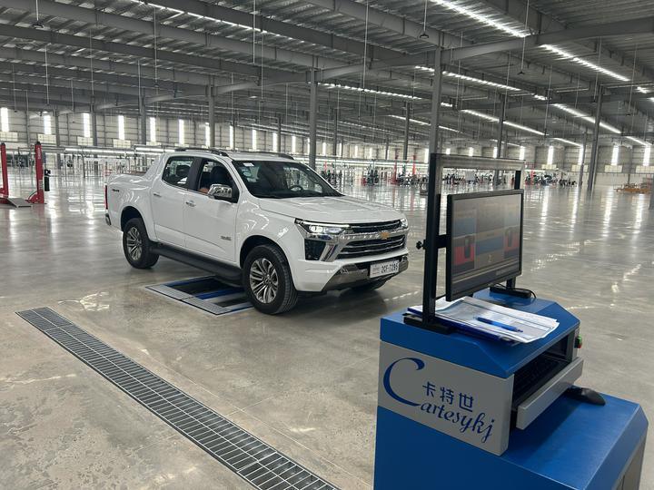 Cartesy brand CTGT-3-3C Roller Trinity Vehicle Test Line Roller  Brake Tester With Axle Load Single Plate side slip tester for light vehicles