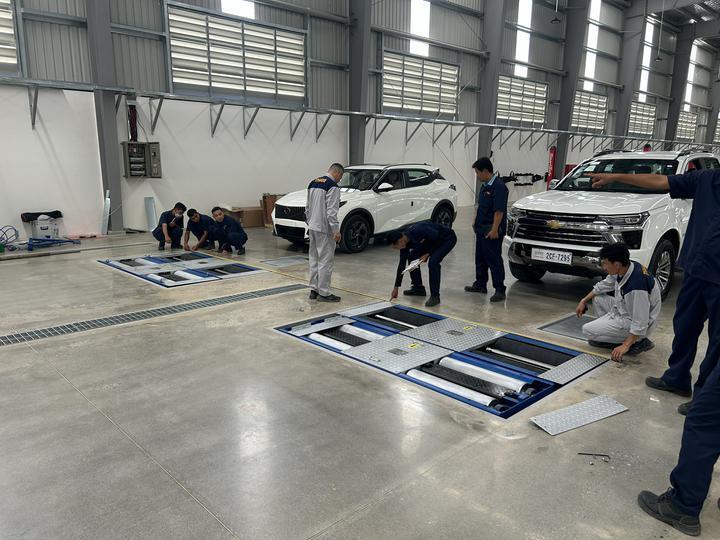 Cartesy brand CTGT-3-3C Roller Trinity Vehicle Test Line Roller  Brake Tester With Axle Load Single Plate side slip tester for light vehicles