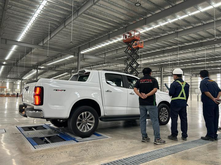 Cartesy brand CTGT-3-3C Roller Trinity Vehicle Test Line Roller  Brake Tester With Axle Load Single Plate side slip tester for light vehicles