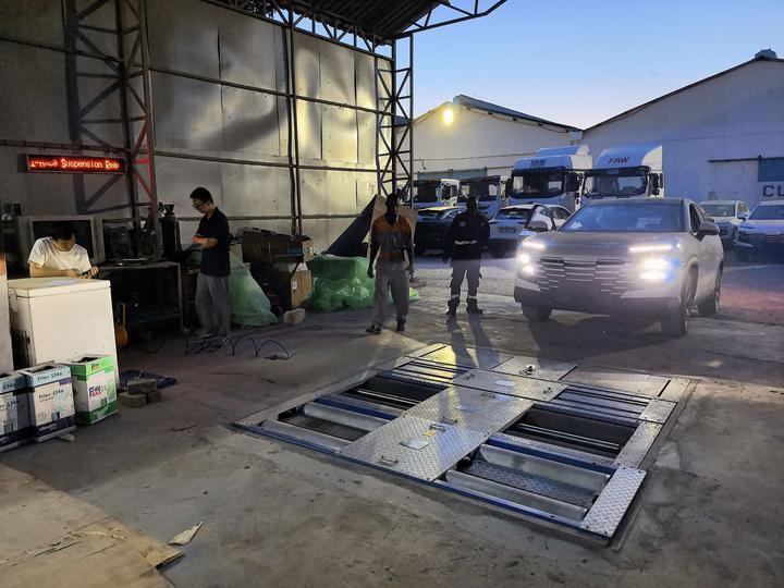 Cartesy brand Kenya case  5-in-1 Roller Brake Tester with 4000kg   Axle Load side slip speedometer suspension tester 