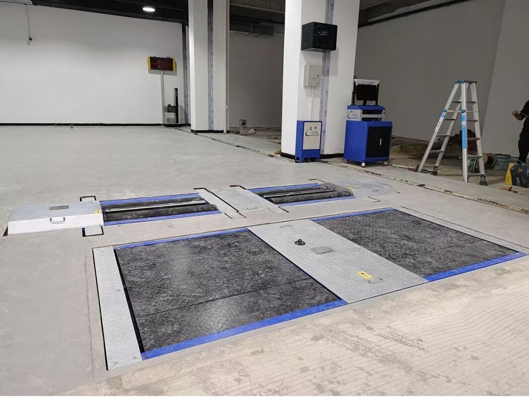 Cartesy truck test lane for repair shop Automobile Roller Brake Tester Forces With Axle Load dual plates side slip tester  10T capacity