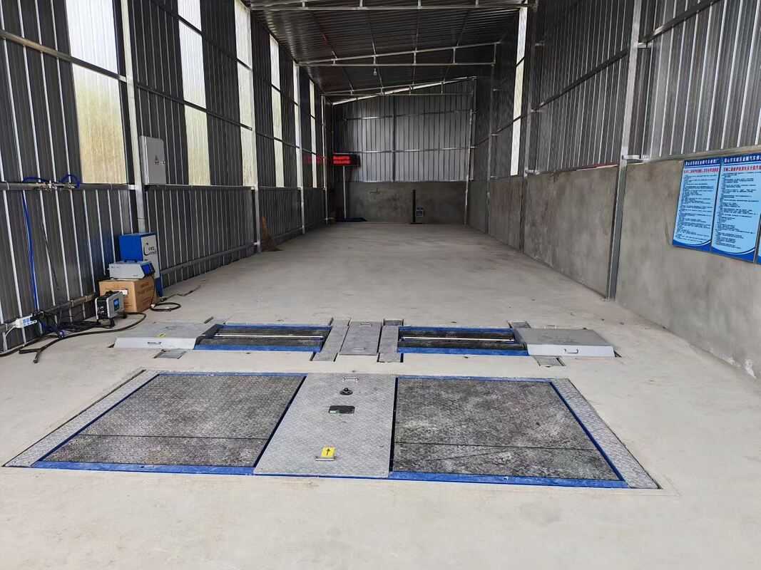 Cartesy truck test lane for repair shop Automobile Roller Brake Tester Forces With Axle Load dual plates side slip tester  10T capacity