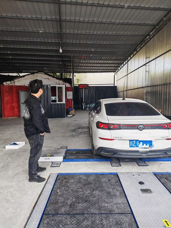 Cartesy truck test lane for repair shop Automobile Roller Brake Tester Forces With Axle Load dual plates side slip tester  10T capacity