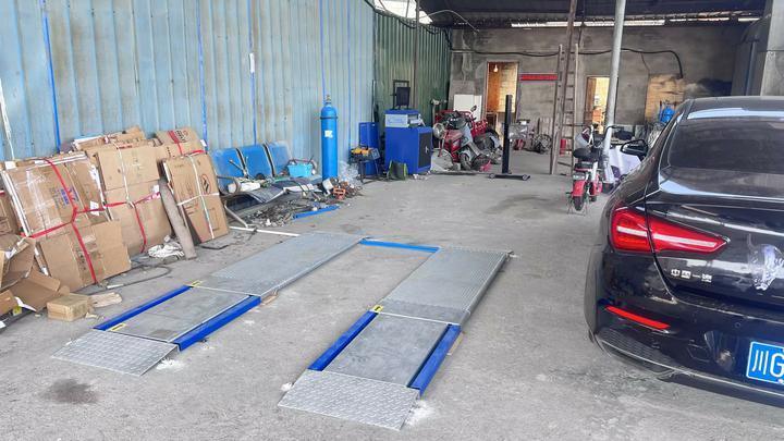 Cartesykj  4T Capacity 2 plates  Ultra Flat Brake Tester with side slip, suspension , axle load ,brake tester function 