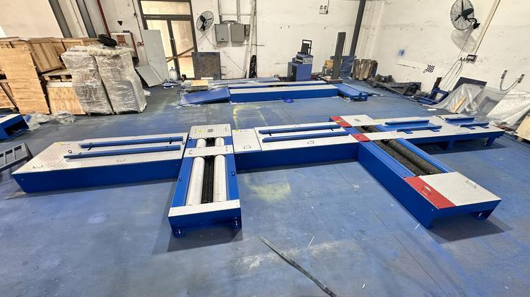 2&3 wheeled Motorcycles Centralized Testing Line Include Brake Force Axle Load Speedometer Clamping Wheel Alignment Headlight 