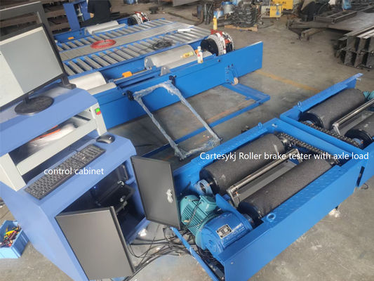 Cartesykj Vehicle Inspection Equipment Roller Brake Tester  4T  Roller Brake Opposite Force Tester With Axle Load Brake  Testing